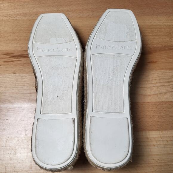 Franco Sarto Leopard Print Flat Slip-On Canvas Espadrilles Square Toe Size 7.5M - Picture 9 of 12